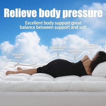 SHOUREN 4 Inch Memory Foam Mattress Topper for Comfort