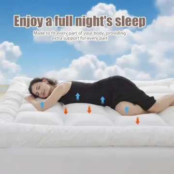 SHOUREN 4 Inch Memory Foam Mattress Topper for Comfort