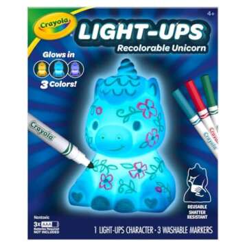 Crayola Light Ups - Unicorn, Reusable Holiday Craft, Glow In The Dark, Unicorn Gift for Kids, Decora...