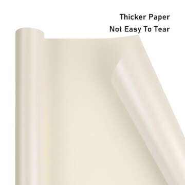 NESCCI Off White Matte Wrapping Paper for Every Occasion