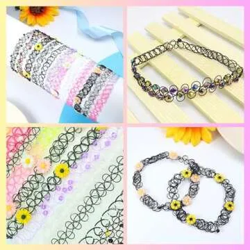 BodyJ4You 12PC 90s Tattoo Choker Necklace Set
