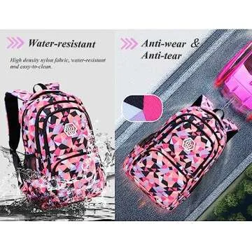 3Pcs Geometric Print Boys Backpack and Lunchbox Set for School Kids, Capacity School Backpack for Boys Elementary Middle School