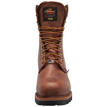 Thorogood Logger Series 9” Waterproof Insulated Steel Toe Work Boots for Men - Premium Leather wit...