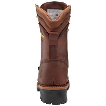 Thorogood Logger Series 9” Waterproof Insulated Steel Toe Work Boots for Men - Premium Leather with 400g Thinsulate and Vibram Slip-Resistant Heel Outsole, Trail Crazyhorse - 9.5 XW US