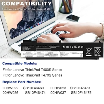Reliable Lenovo T460s T470s Battery for Long-Lasting Power