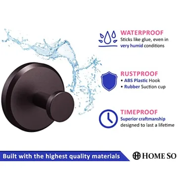 HOME SO Suction Cup Hooks – Durable 2-Pack for Hanging