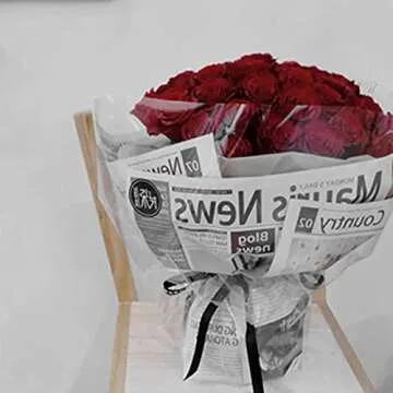 BBJ WRAPS Vintage Newspaper Flower Wrapping Paper