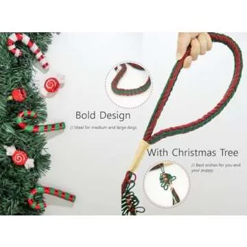 Vitisyao Handmade Rope Dog Leash 6 FT, Braided Cotton Rope with Heavy Duty Stainless Steel Clasp, Special Leash for Small to Large Dogs