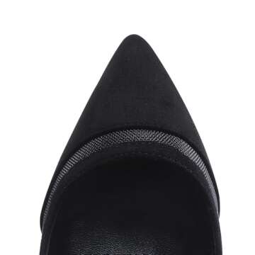 GENSHUO High Heels Pumps for Women Closed Toe,Sexy Pointy Stiletto Heels 4 Inch,Party Prom Dress Pump Shoes