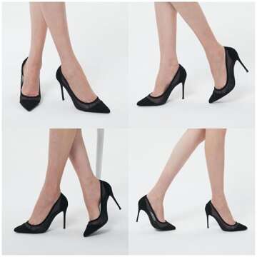 GENSHUO High Heels Pumps for Women Closed Toe,Sexy Pointy Stiletto Heels 4 Inch,Party Prom Dress Pump Shoes