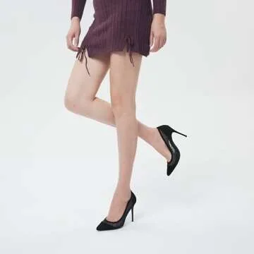 GENSHUO High Heels Pumps for Women - 4 Inch Stilettos