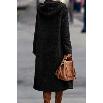 Warm Women's Long Fleece Coat - Stylish Winter Jacket