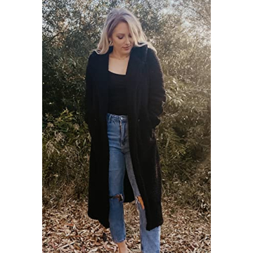 Warm Women's Long Fleece Coat - Stylish Winter Jacket