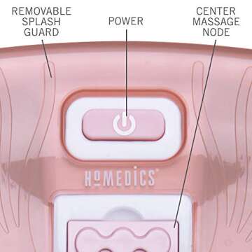 Homedics Bubble Bliss Deluxe-Foot Spa, Heat Maintenance, Raised Nodes, 3 Attachements