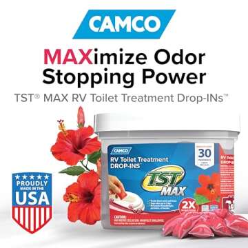 Camco TST MAX RV Toilet Treatment Drop-INs for Odor Control