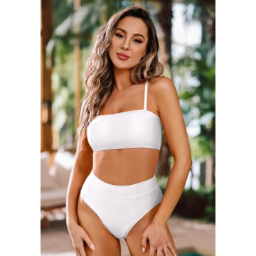 Stylish High Waist Bikini Set with Removable Straps