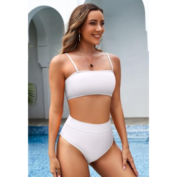 Stylish High Waist Bikini Set with Removable Straps