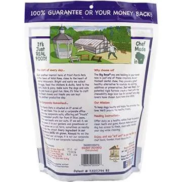 Sams Yams Sweet Potato Dog Treats, Healthy Dog Treats for Large Dogs - Sweet Potato Dog Treats Made ...
