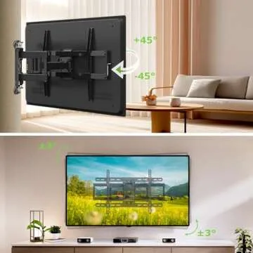 USX MOUNT UL Listed TV Wall Mount for 42"-85" TVS, Fits 16" 18" or 24" Studs, Full Motion TV Mount Swivel Tilt Extension TV Bracket with Dual Articulating Arms, Max VESA 600x400mm, Load 110lbs