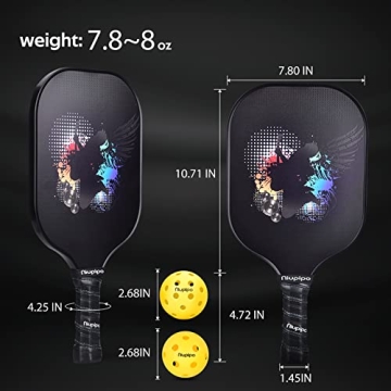 USAPA Pro Graphite Pickleball Paddle Set - Lightweight Durable