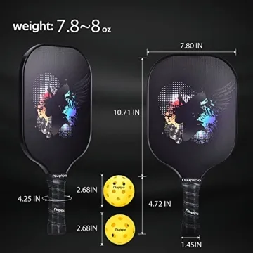 USAPA Pro Graphite Pickleball Paddle Set - Lightweight Durable