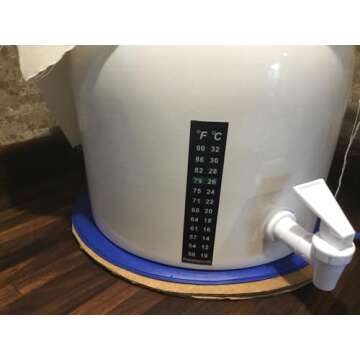 Brewing & Fermentation Heat Pad for Homebrew Beer & Wine Fermenting 120VAC 12 or 25 Watt Heating Mat: Safe for Plastic/Glass Carboy & Bucket Fermentors Includes Heater Temperature Strip