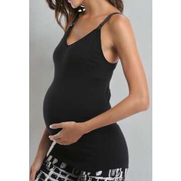 Womens Nursing Tank Tops Cami for Breastfeeding Maternity Postpartum Tops Adjustable Straps
