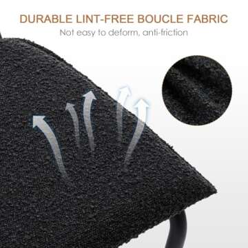 Zesthouse Natural Rattan Dining Chairs Set of 4, Modern Kitchen Chairs with Solid Wood Back for Dining Room Living Room, Mid Century Breuer Design Inspired, Upholstered Boule Fabric, Black