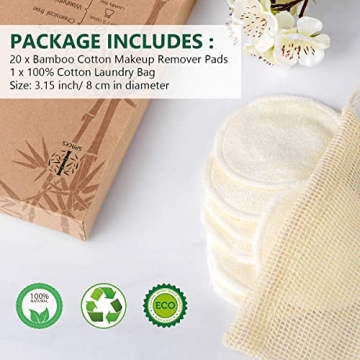 Eco-Friendly Organic Reusable Makeup Remover Pads for All