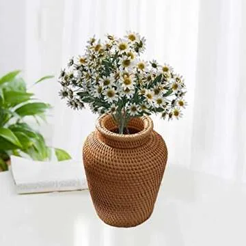 Autumn Rattan Woven Vase Art Vase Fashion Tabletop Decoration Plants Flower Pot Faddish Home Gardening Supplies Flower