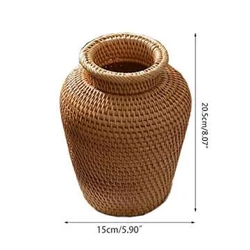 Autumn Rattan Woven Vase Art Vase Fashion Tabletop Decoration Plants Flower Pot Faddish Home Gardening Supplies Flower