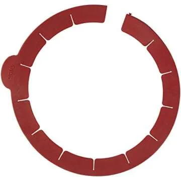 Wilton Adjustable Silicone Pie Crust Shield, 9 inch, Orange