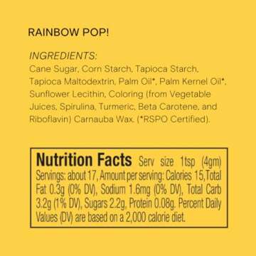 Unicorn & Rainbow Natural Sprinkles, Vegan & Gluten-Free