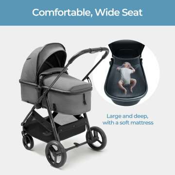 Mompush Wiz Convertible Baby Stroller & Bassinet