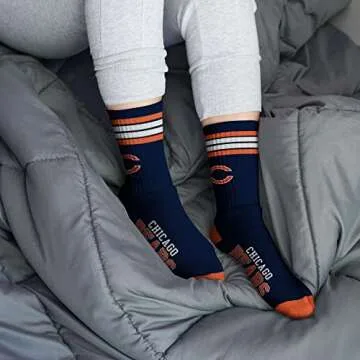 Chicago Bears NFL 4 Stripe Deuce Crew Sock - Comfort & Style