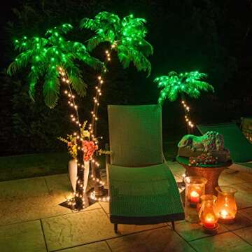 5-Ft LED Lighted Palm Tree - Remote Controlled Decor