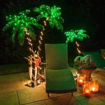 5-Ft LED Lighted Palm Tree - Remote Controlled Decor