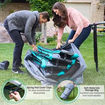 SKYWALKER TRAMPOLINES 9 x 15 FT Rectangle Trampoline with Safety Enclosure Net, Outdoor Trampoline, ASTM Approved, Recreational Trampoline for Kids