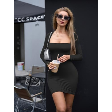 Elegant Bodycon Long Sleeve Dress for Women