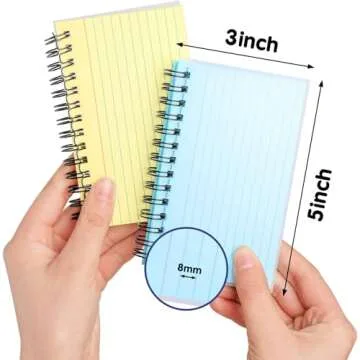 Koogel 400 Pieces Multicolor Index Cards, 3x5 Inches Ruled Index Cards Sprial Note Taking Paper in M...