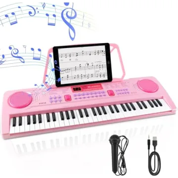 WOSTOO Kids Keyboard Piano, Portable 61 Keys Keyboard Electronic Digital Piano, Early Learning Educa...