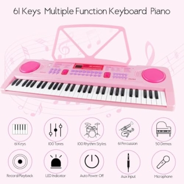 WOSTOO Kids Keyboard - Portable Piano for Early Learning