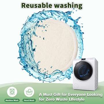 BOUNIPPY Reusable Makeup Remover Pads -20 Pack 100% Organic Reusable Cotton Rounds- - Washable Eco-Friendly Bamboo Velour Pads for All Skin Types, with Cotton Laundry Bag and Round Box for Storage