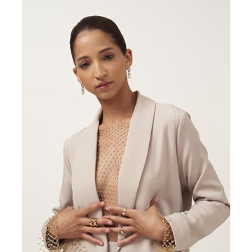 18K Gold Plated Drop Chain Earrings for Women