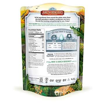 Birch Benders Paleo Pancake & Waffle Mix, Made With Cassava, Coconut & Almond Flour, Just Add Water, 28 Oz