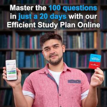 US Citizenship Flash Cards 2025: Compact Naturalization Test Study Guide with 100 USCIS Questions & Answers, New Turn & Flip Method, Lightweight & Portable with Online Audio