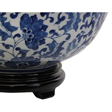 Stunning Red Lantern Blue & White Decorative Bowl for Home