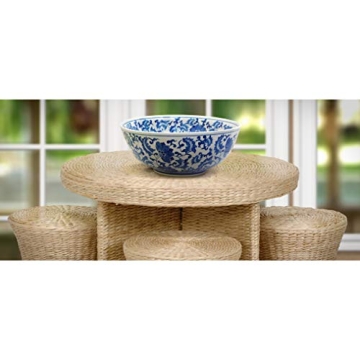Stunning Red Lantern Blue & White Decorative Bowl for Home