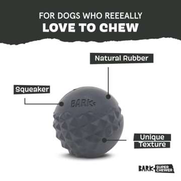 Barkbox Super Chewer Tough Dog Chew Toy - Durable & Engaging for Aggressive Chewers
