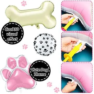 46 Pcs Dog Themed Balloon Decoration Set for Celebrations